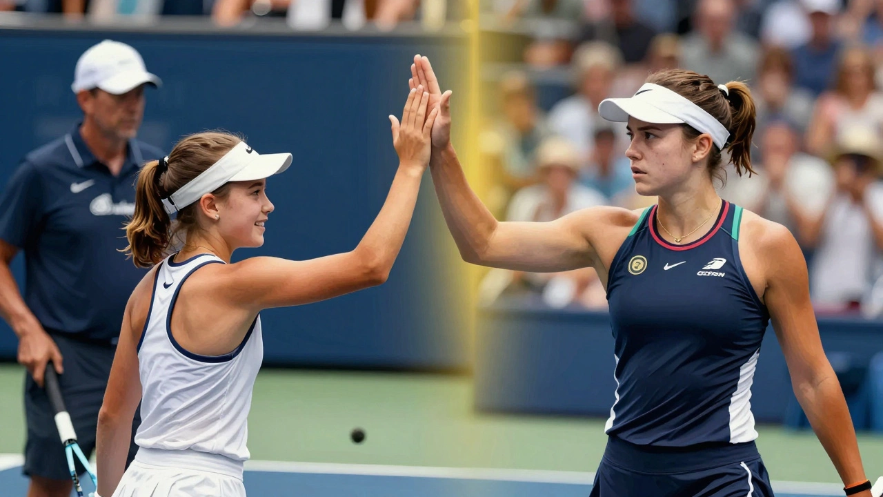 A young girl transitioning from junior success to professional Grand Slam debut on center court.