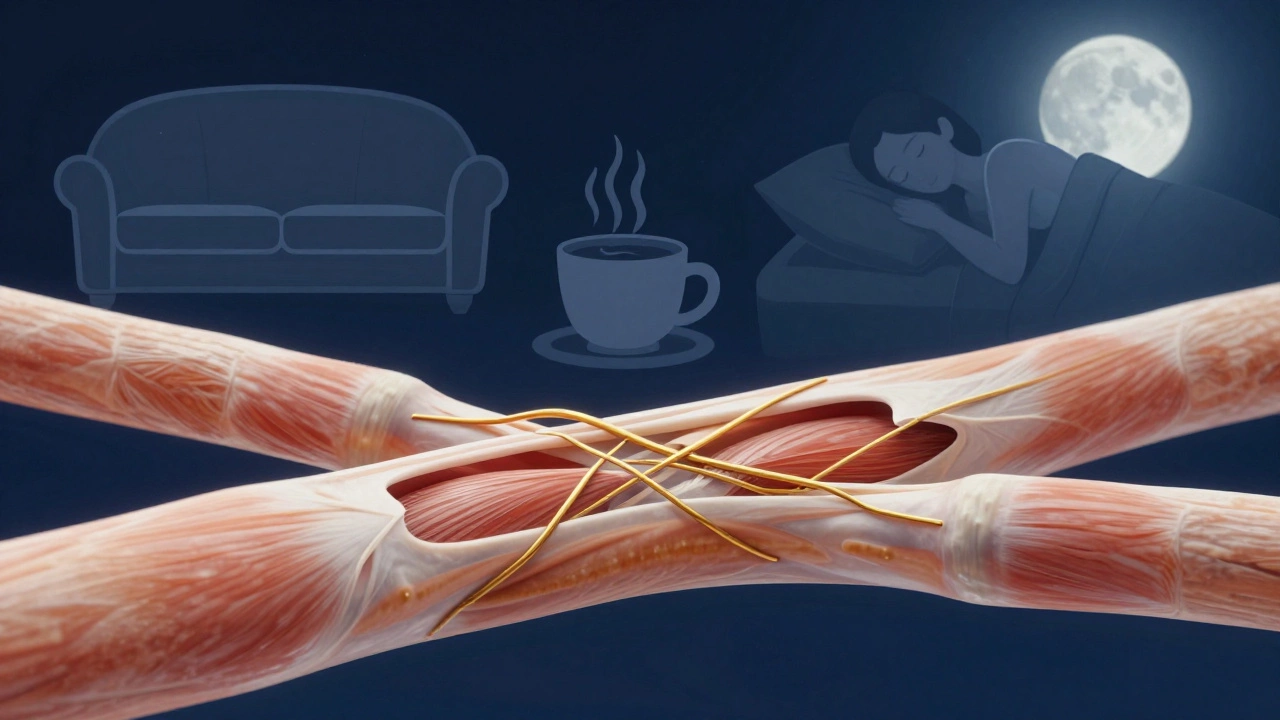 Illustration of muscle fibers repairing during rest and sleep