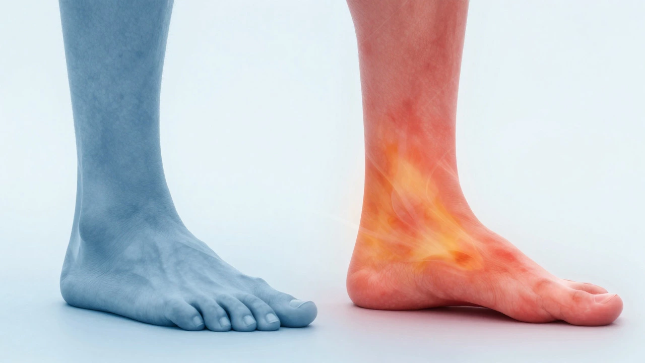 Visual comparison of foot size before and after running due to swelling